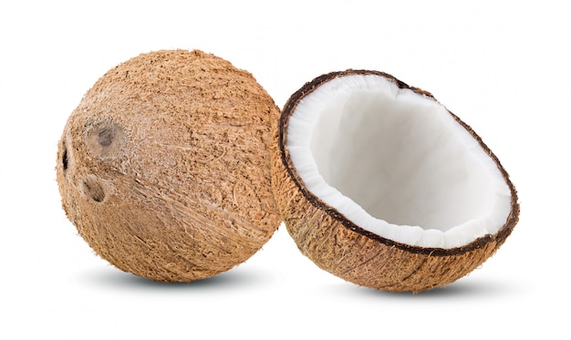 Coconut isolated on white