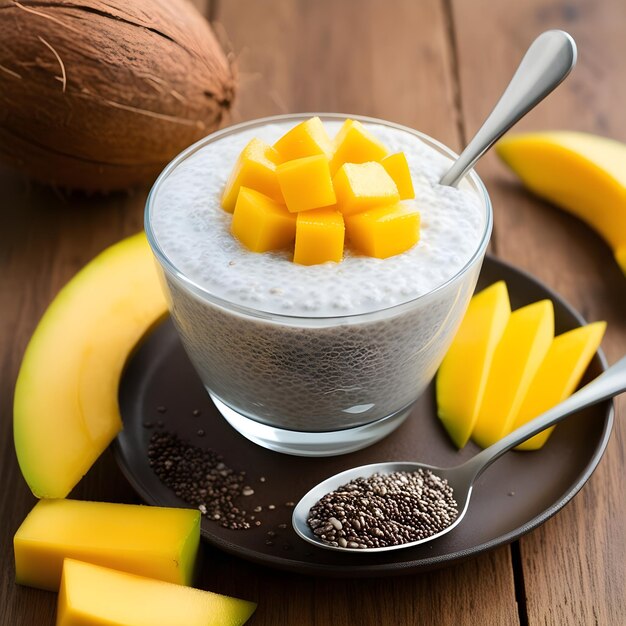 Coconut Mango Chia Pudding