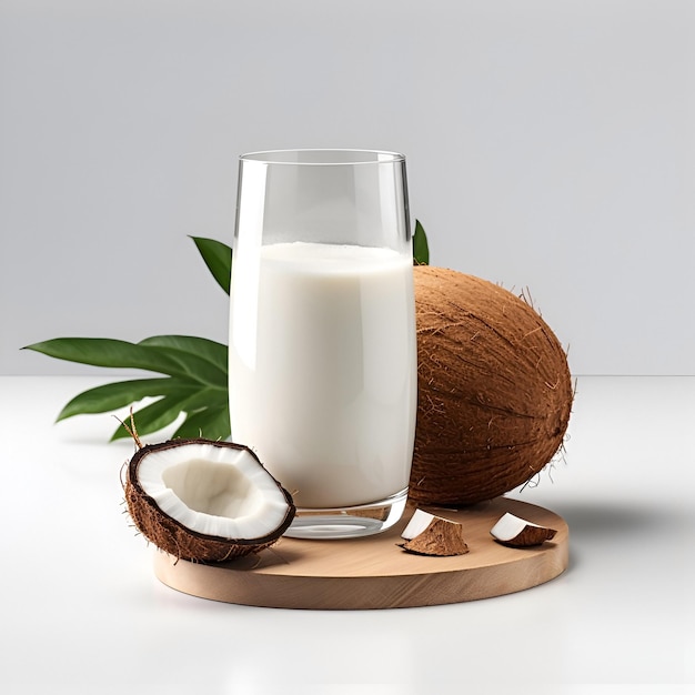 Coconut milk with cocos