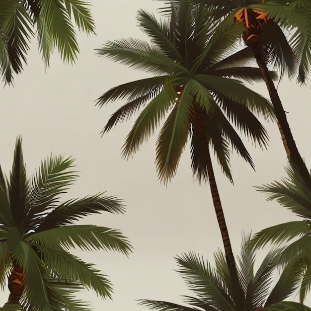 Photo coconut palm tree sunlight in summer clouds with blue sky background