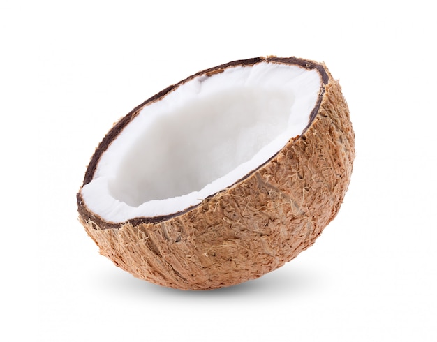 Coconut piece isolated