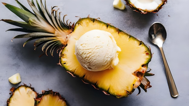 Coconut Pineapple Ice Cream