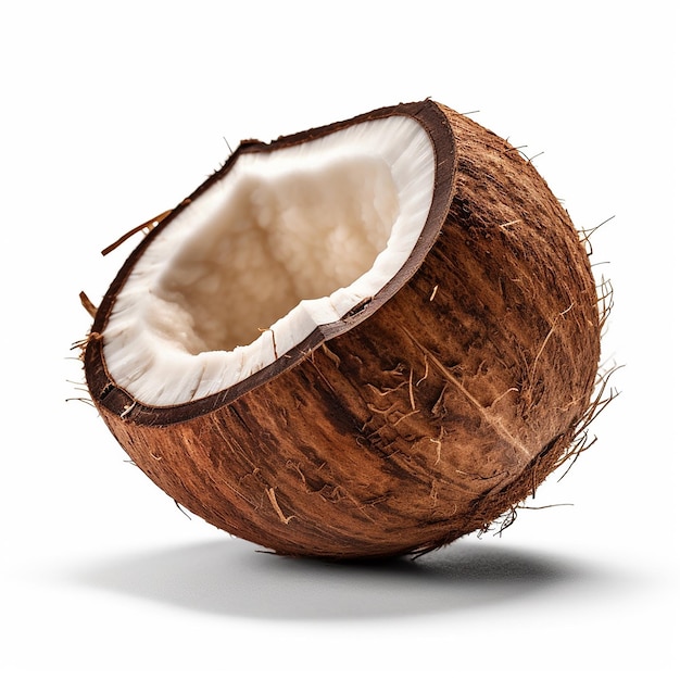 a coconut that has a hole in it