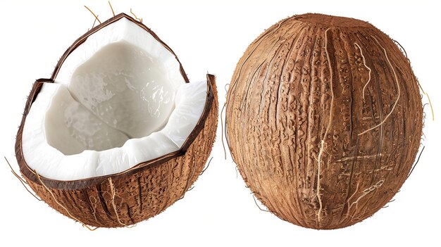 Photo a coconut that is white and has a white patch on it