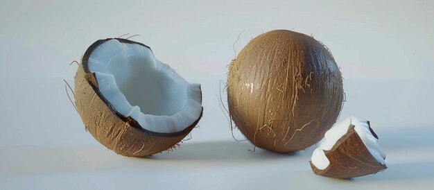 Photo a coconut that is white and has a white patch on it