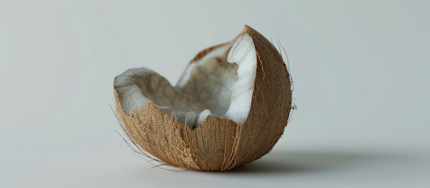 Photo a coconut that is white and has a white patch on it