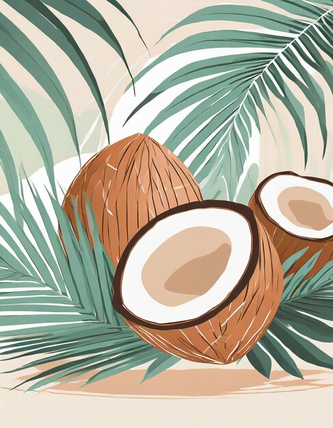 Coconut tree illustration