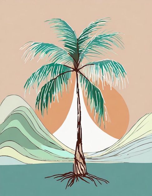 Coconut tree illustration