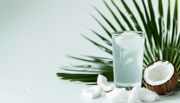 Photo coconut water drink isolated on white background