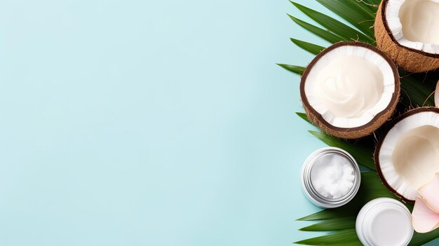 Coconut with Coconut Oil Product and Cosmetic Cream