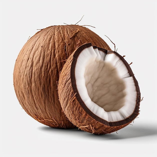 a coconut with a white background and a white background