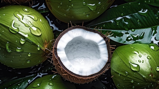 Coconuts are a common ingredient in the tropical diet.