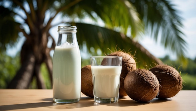 coconuts and coconuts are on a table with coconuts