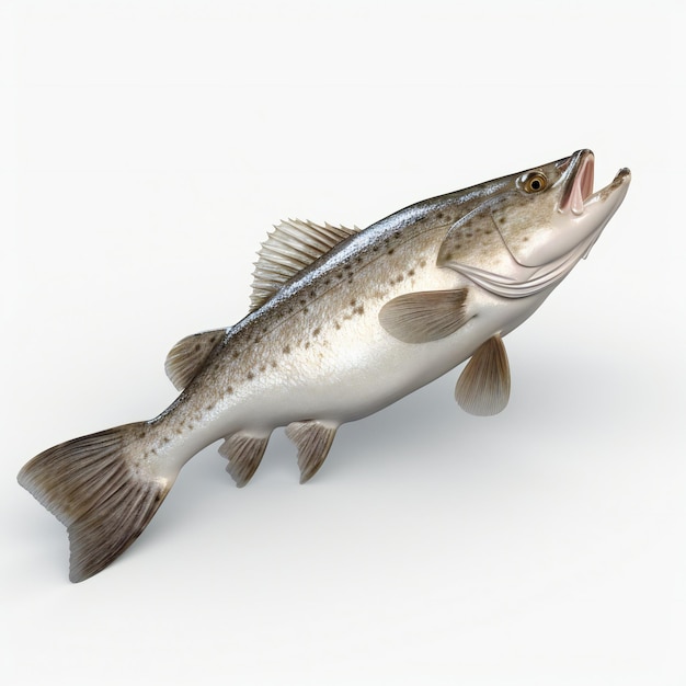 Cod fish on white background