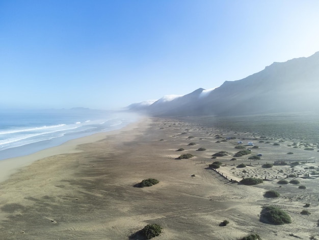 Cofete beach in Jandia Natural Park Fuerteventura Canary Islands