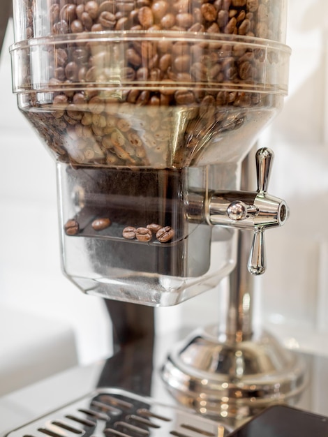 Coffee bean contained in glass tubes