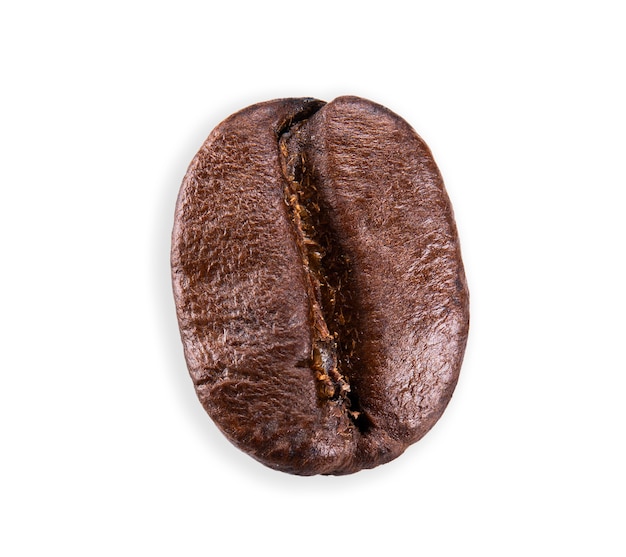 Coffee bean isolated on white clipping path