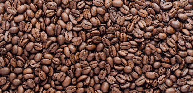 Coffee Beans  background area for copy space.