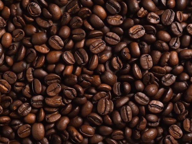 Coffee beans background Closeup image of coffee beans