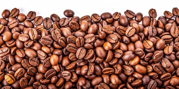 Coffee beans background Coffee beans on white background