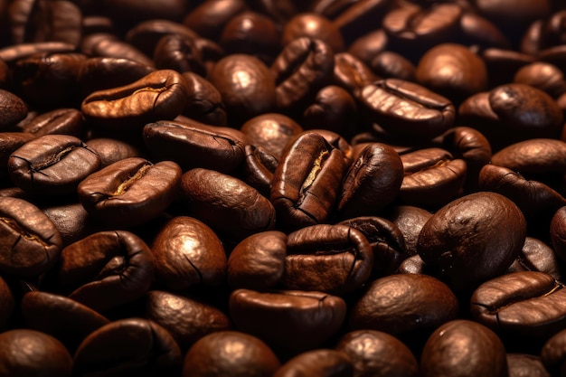 Coffee beans background Generative AI