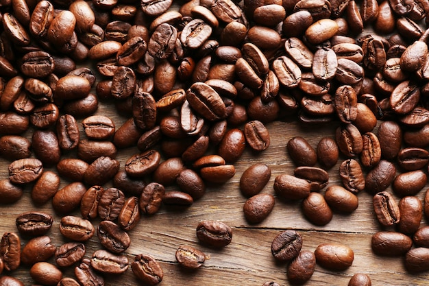 Coffee beans closeup