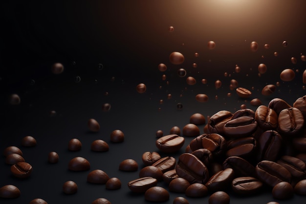 Coffee beans dynamic background wallpaper