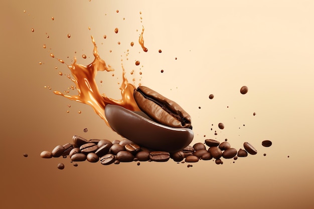 Coffee beans dynamic background wallpaper