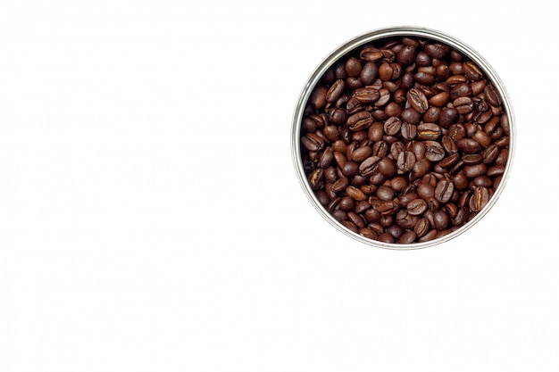 Coffee beans in the form of a circle