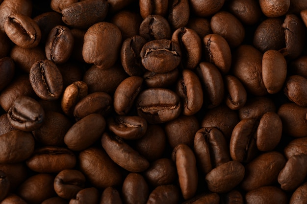 Coffee beans Isolated on a black background