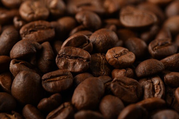 Coffee beans Isolated on a black background