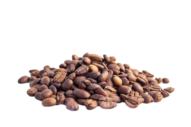 Coffee Beans isolated on white background area for copy space