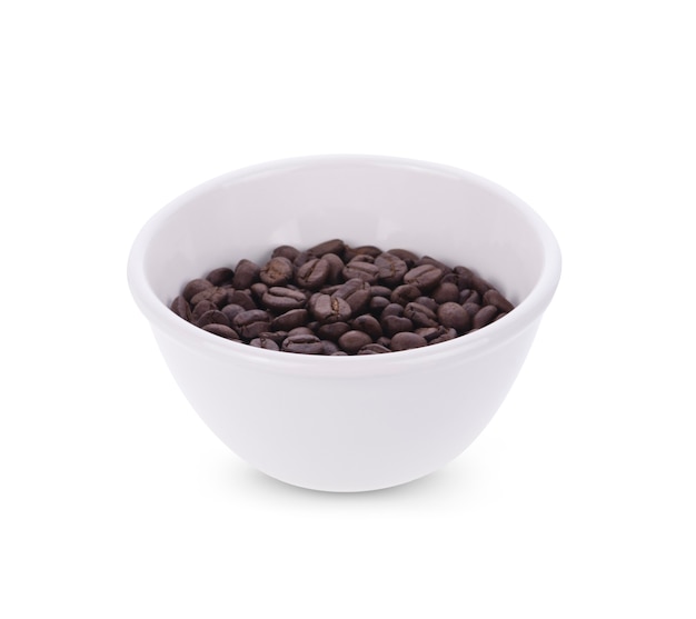 Coffee beans isolated on white background