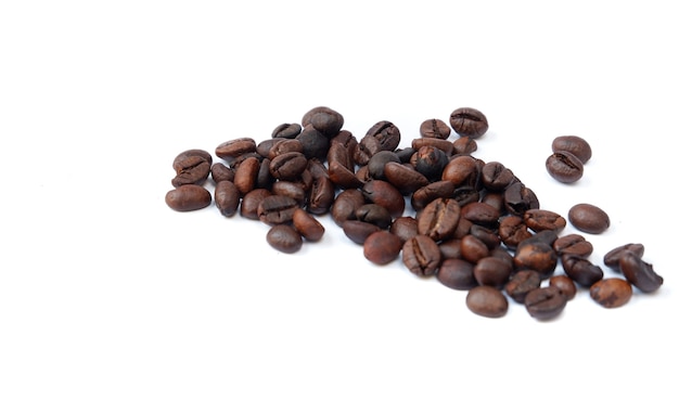 Coffee beans isolated on a white background