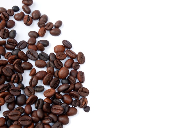 Coffee beans isolated on a white background