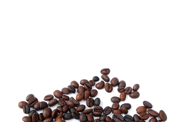 Coffee beans isolated on a white background