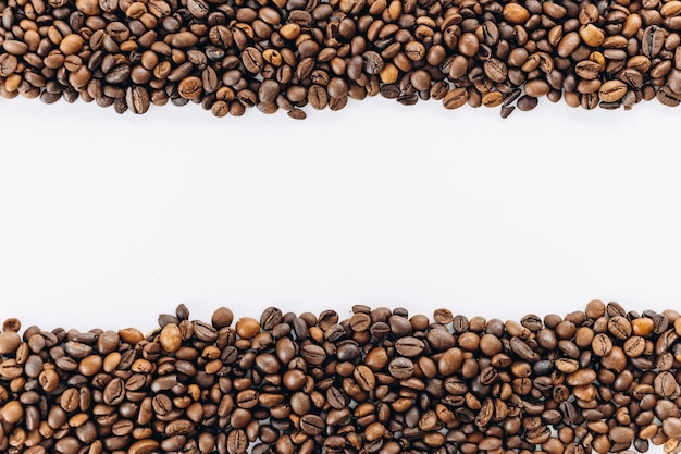 Coffee beans isolated on white background