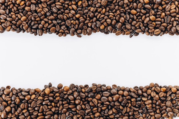 Coffee beans isolated on white background