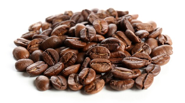 Coffee beans isolated on white