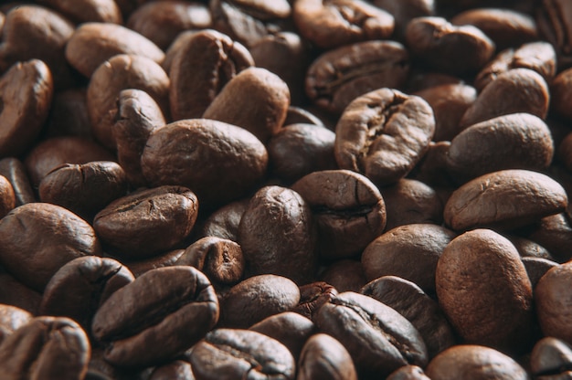 Coffee beans macro.