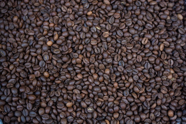 Coffee beans ready for the grinder background