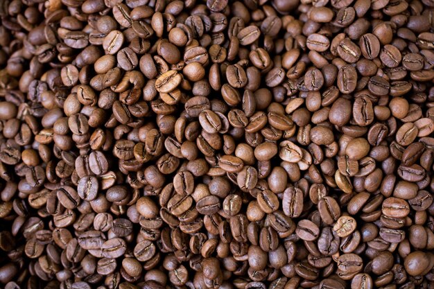 Coffee beans ready for the grinder background