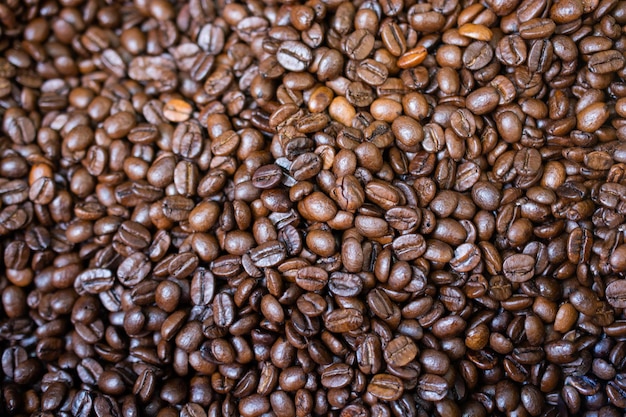 Coffee beans ready for the grinder background