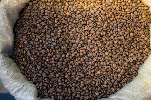 Coffee beans ready for the grinder background