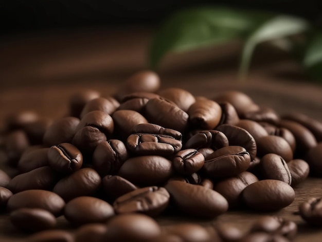 Coffee beans in sunrise light ai gnerated