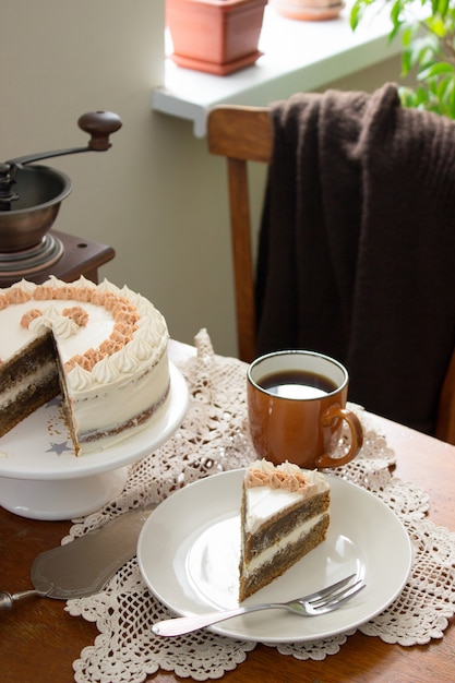 Coffee cake, rustic style