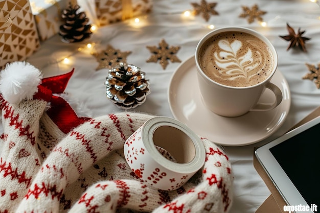 Coffee and Christmas Decor