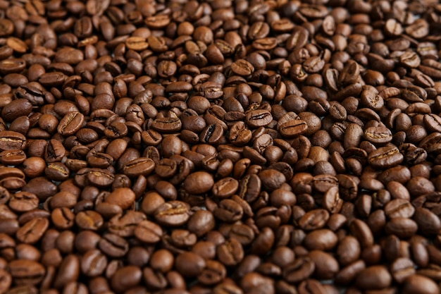 Coffee and coffee beans closeup