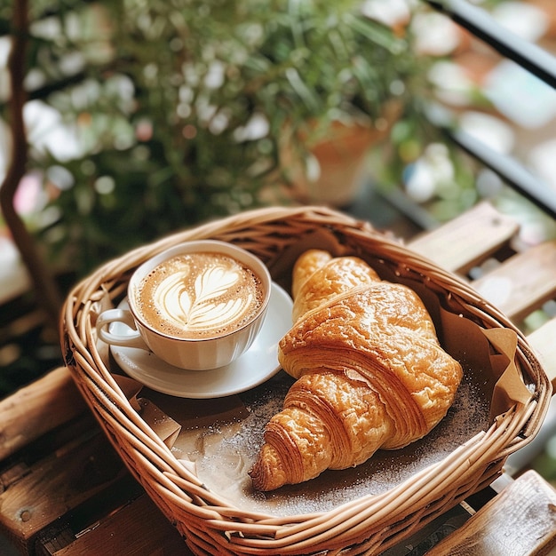 Coffee and Croissant Breakfast