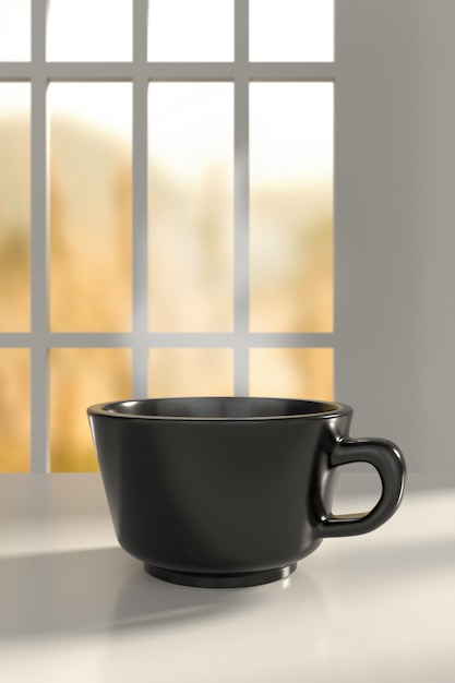 Coffee cup. 3D rendering.